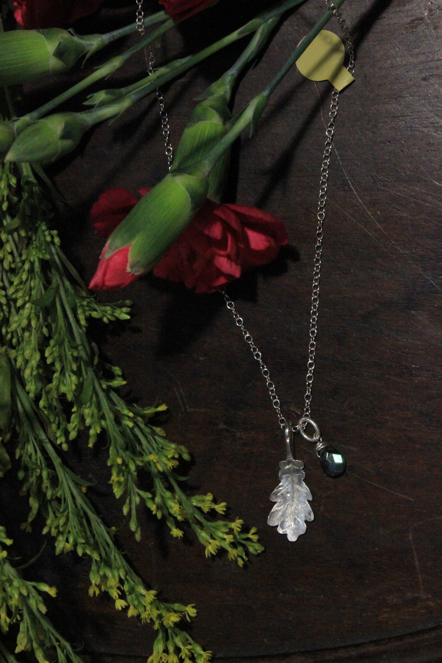 Labradorite Oak Leaf necklace