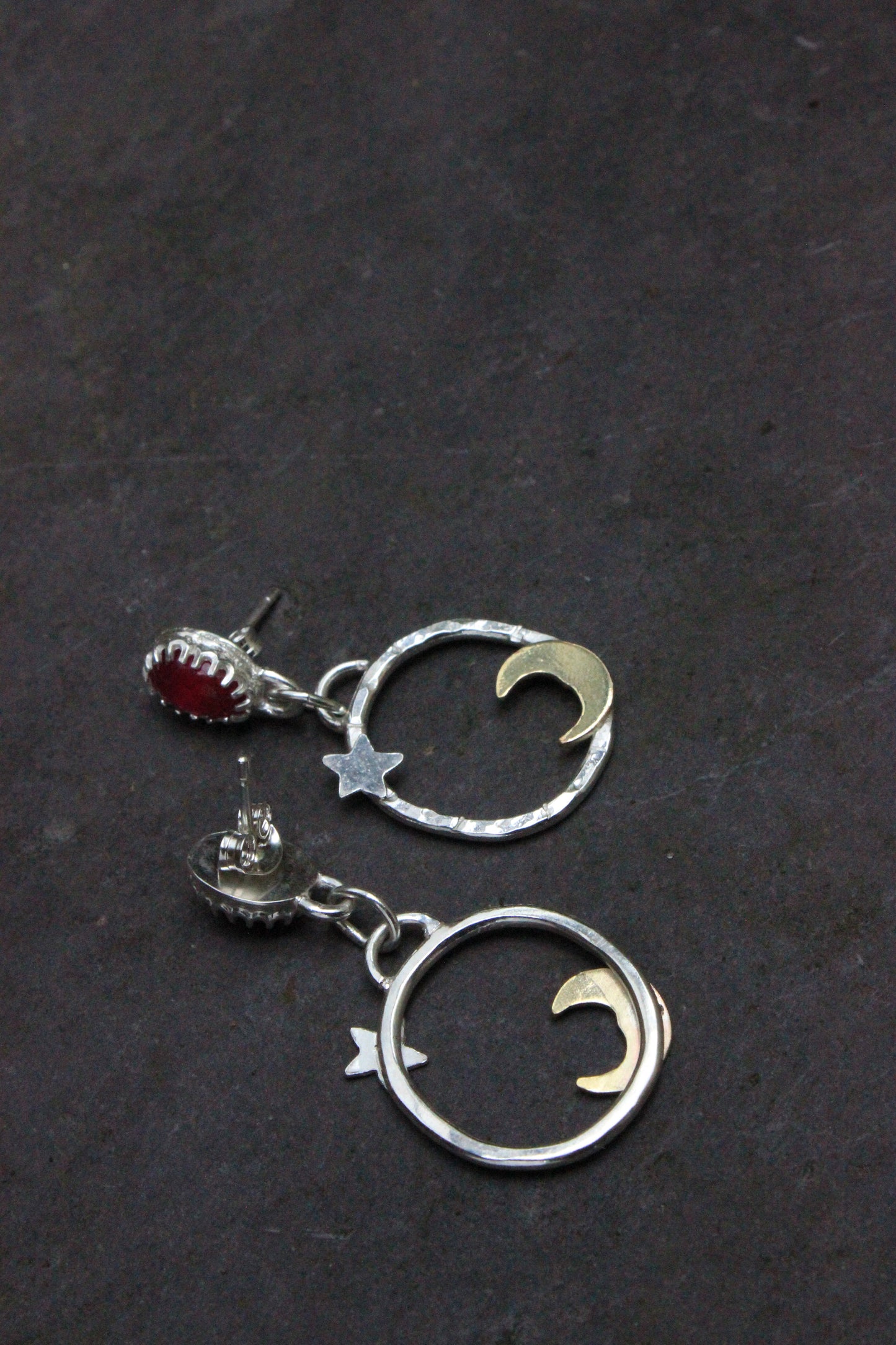 Rani Jade crescent studs