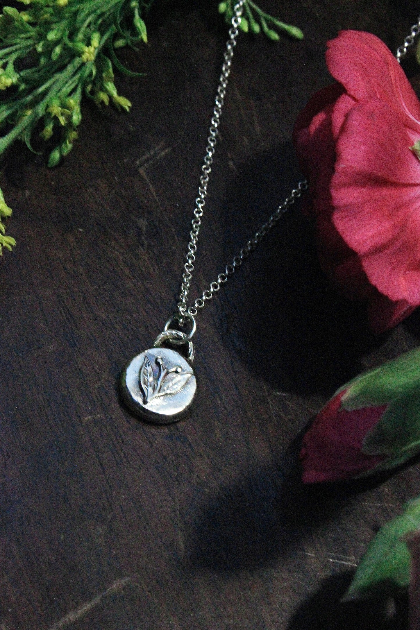 Sterling Silver flower necklace