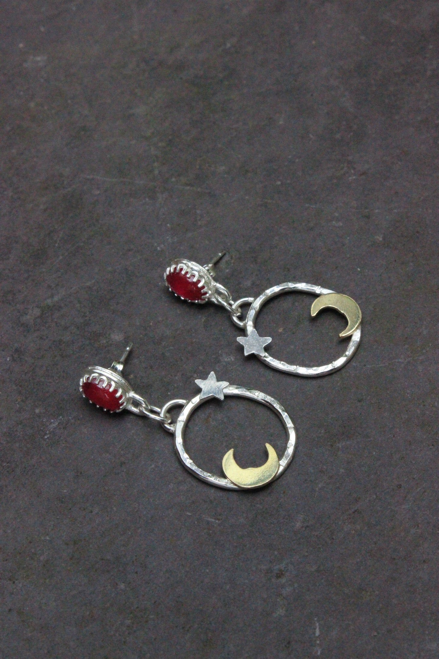 Rani Jade crescent studs