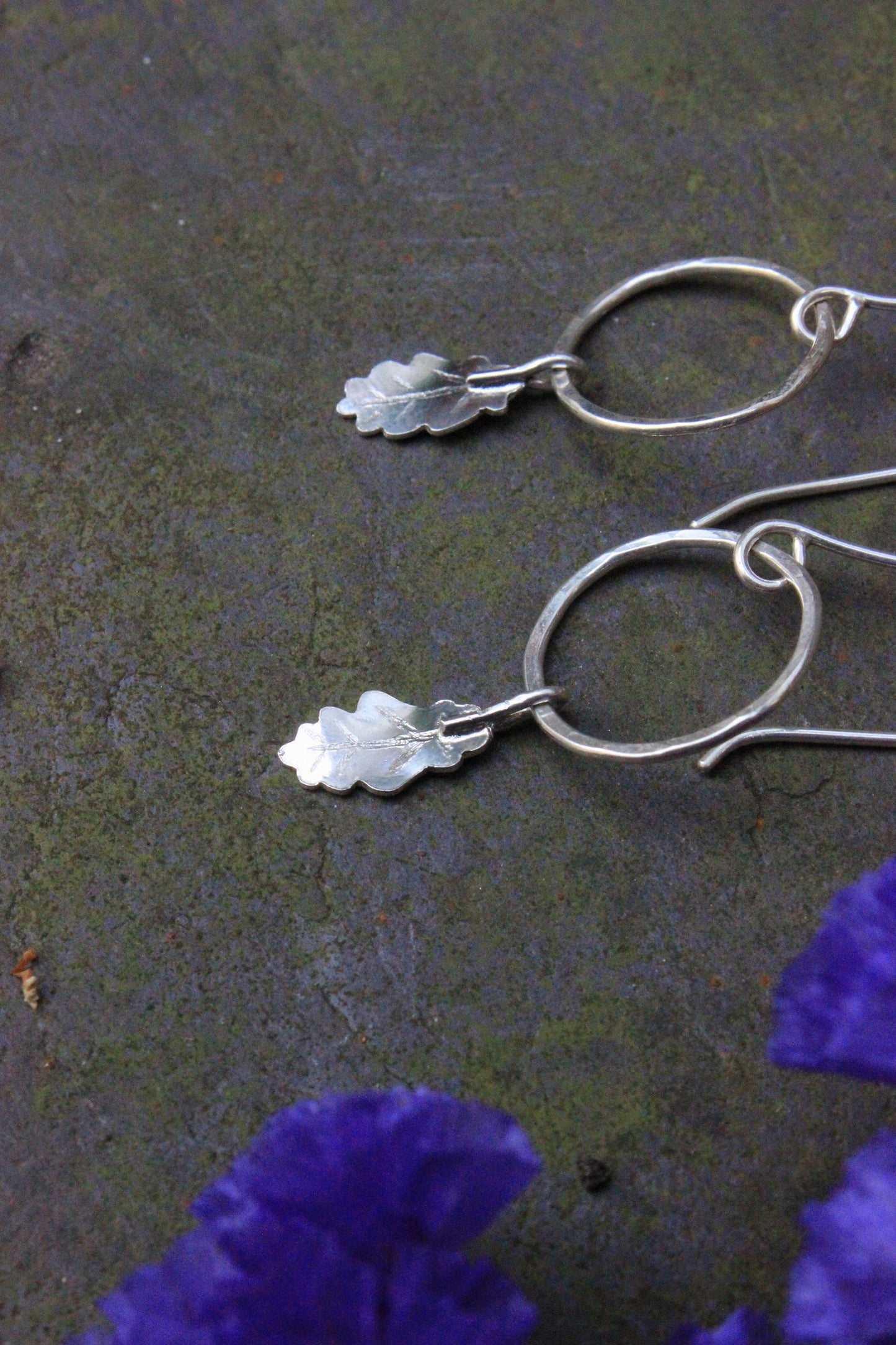 Silver Derw/Oak Earrings