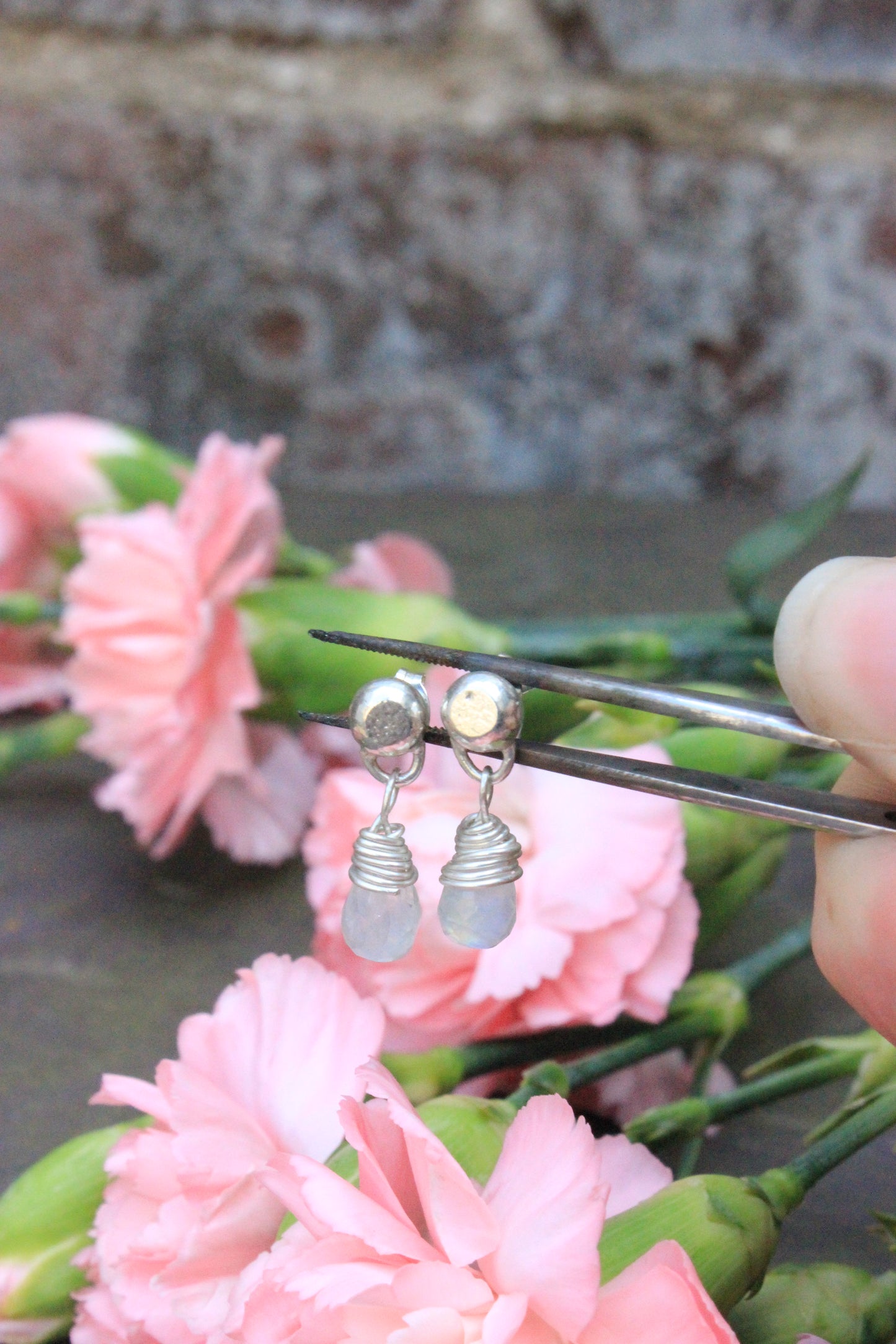 Moonstone Stump Studs