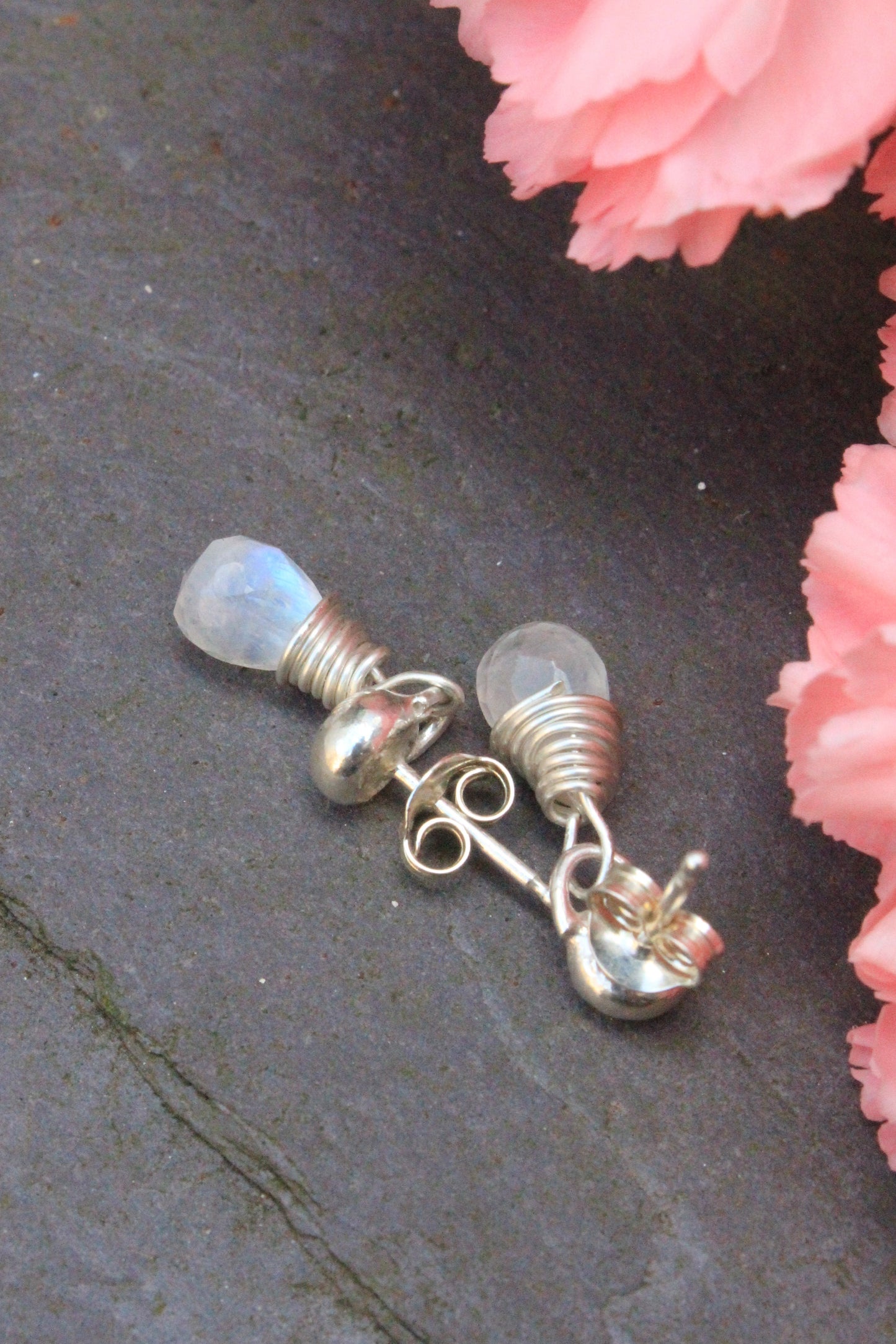 Moonstone Stump Studs
