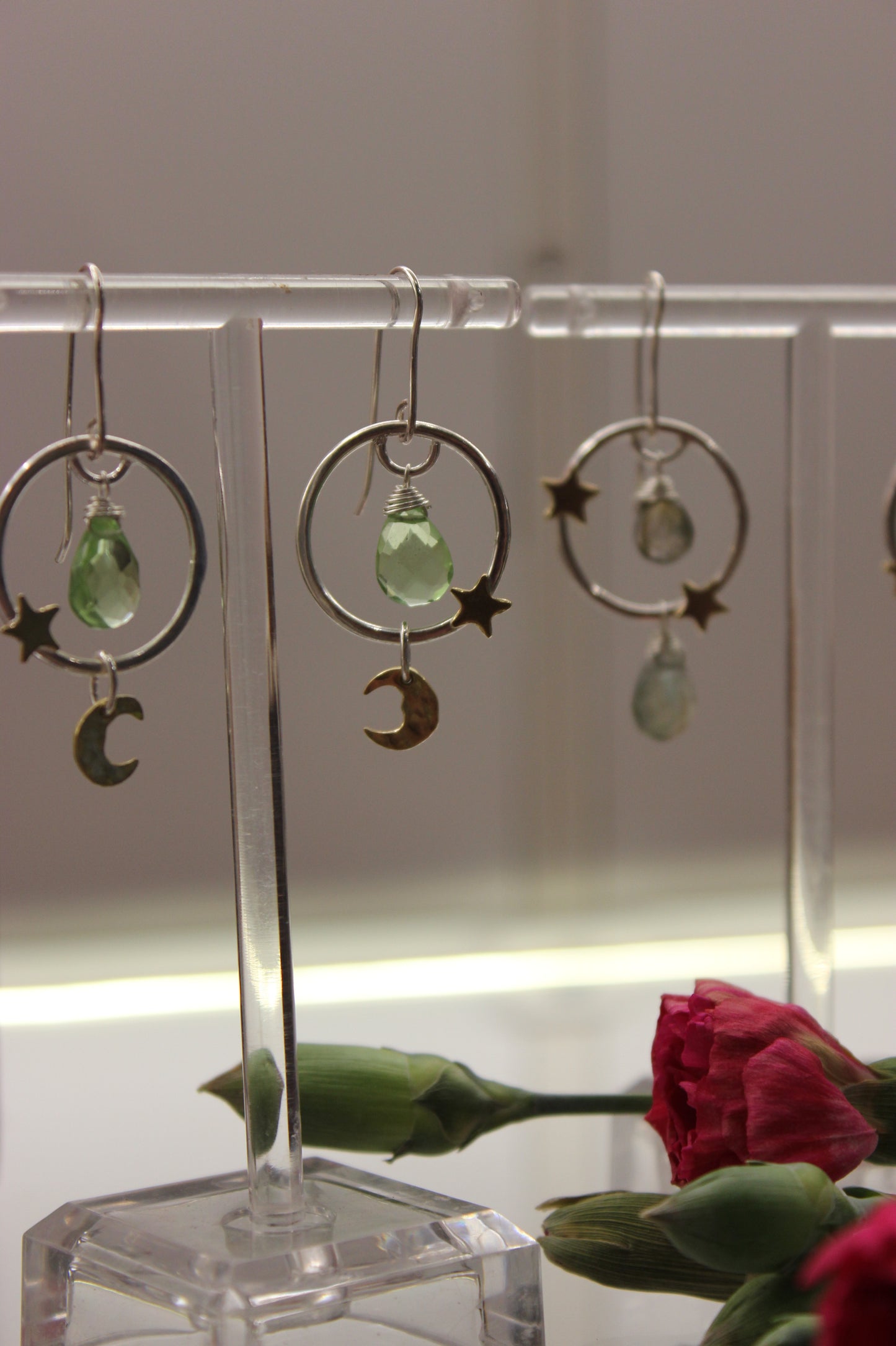 Green Amethyst Earrings