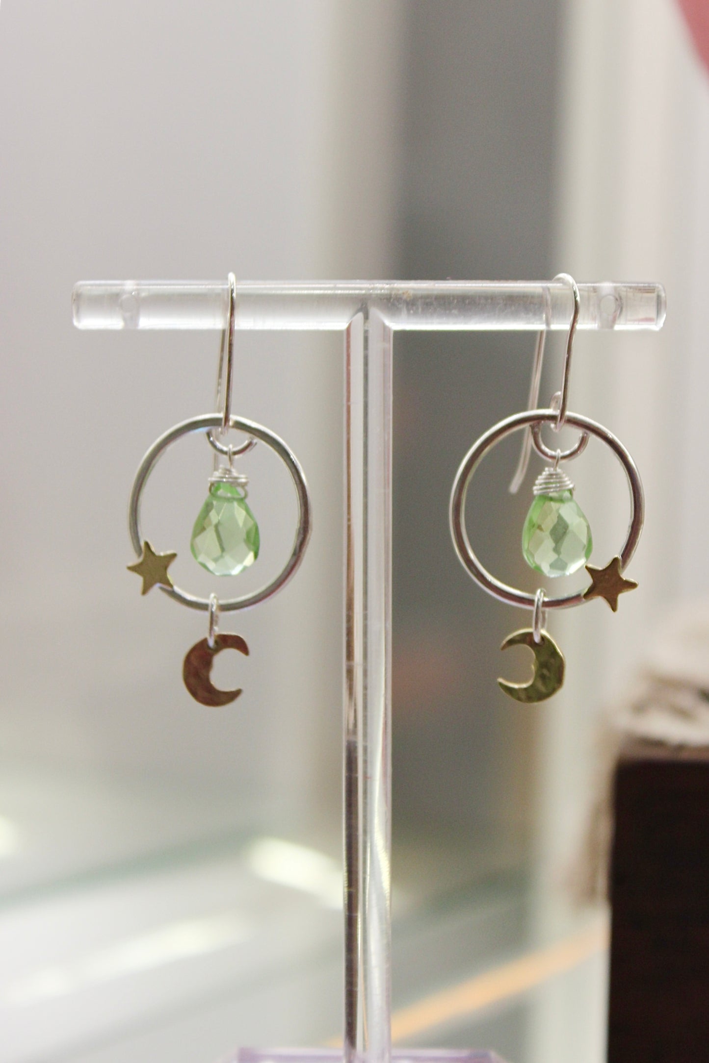 Green Amethyst Earrings